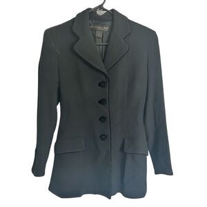 Griffith Gray For St. John‎ Black Equestrian Jacket Blazer Size 2 Made in Italy